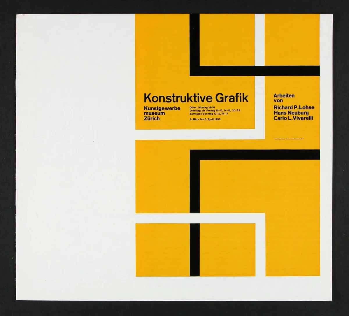 Konstruktive Grafik, Kunstgewerbemuseum Zürich, 1958