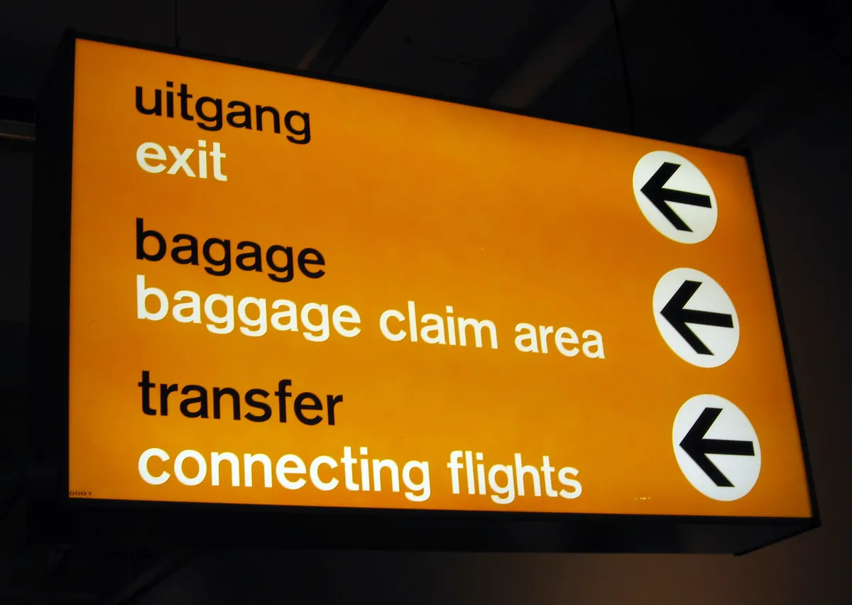 Schiphol signage, Total Design, 1967